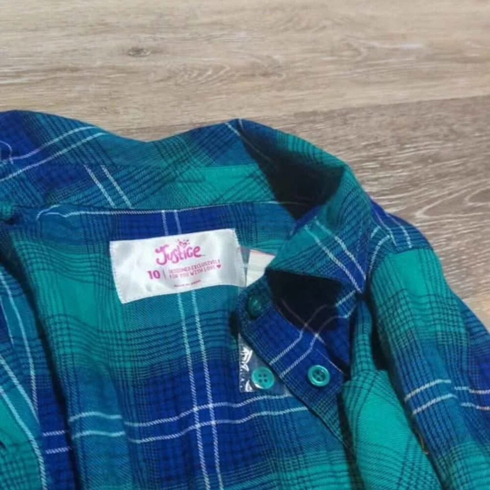 Justice size 10 button down shirt new girls‎